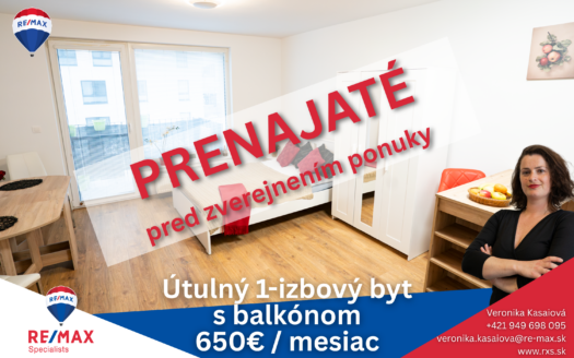 Útulný 1-izbový byt s balkónom v zelenej Dúbravke – miesto, kde sa budete cítiť doma